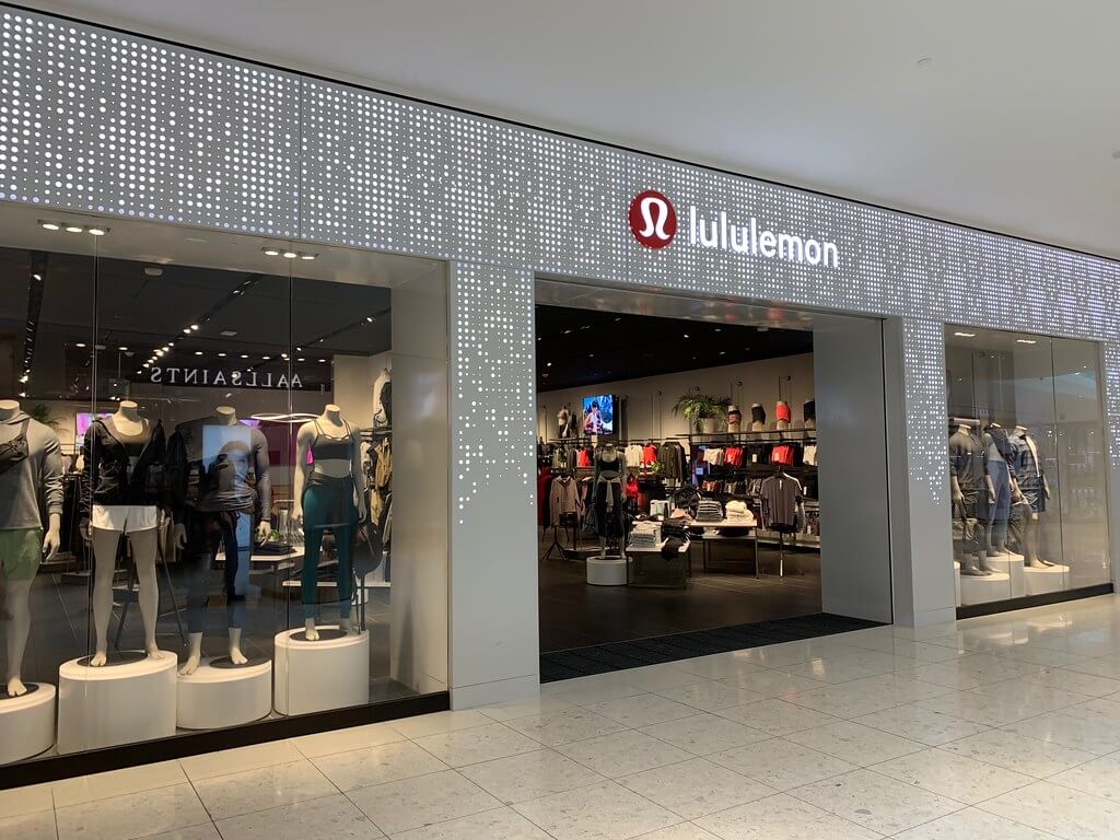 Lululemon store in the mall