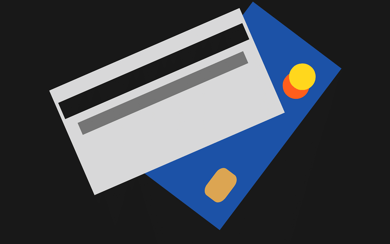Blank MasterCard credit card.