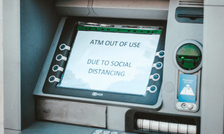 ATMs are being disabled to promote social distancing in the financial services industry..