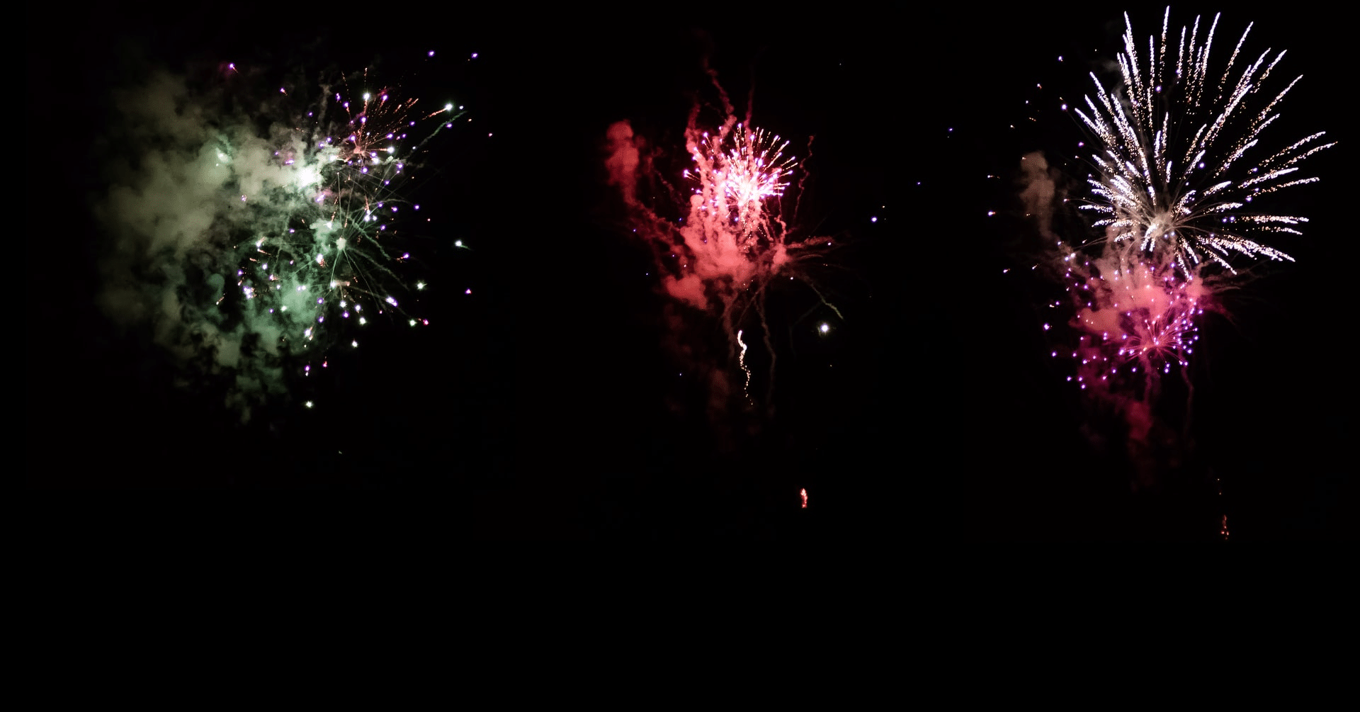 Fireworks celebrate the new year