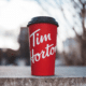 disposable coffee cup from tim hortons