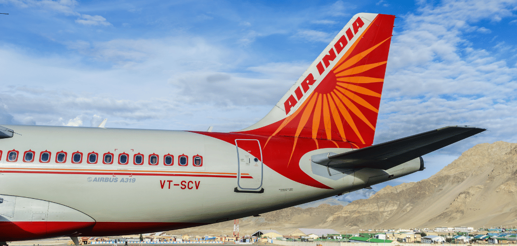 air india jet on runway